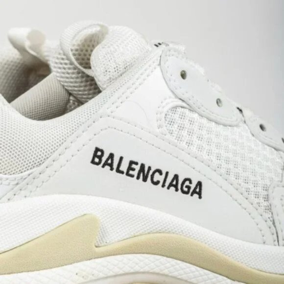 Balenciaga White Triple S Sneakers - Picture 8 of 13